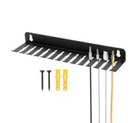 Cable | 13 Compartment Steel Wire Storage Holder Wall Mounted | Easy Installation Cable Management for Workshop Studio Workbench Computer Room Desk Home
