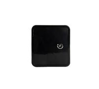 Cable Access Cover With Hinged Lid Rounded Corners Gloss Finish Wire Pass Through Panel Port For RV Boat Utility Cabinet, Black, 151-166