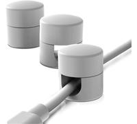 Cable Anchors for Desk Organization Gun Metal,Premium Aluminum Cord Organizers,Under Desk Cable Management with Screws,Wire Organiser Sturdy Cable Clips,Versatile Practical for Home (White)