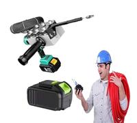 Cable Automatic Threading Machine，Cable Pulling Aid, Pulling Wire Hidden Pipe Threader, Cable Pulling Device for Pulling Cables,2x30000Mah