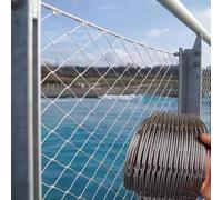 Cable Balustrade Mesh,Fence Stainless Steel Woven Wire Mesh,Birdhouse Protection Net,Stretchable Balustrade Infill Net,High-Altitude Fall Protection Nets 5cm/2mm 1.2×2m