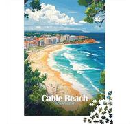 Cable Beach Australia Jigsaw Puzzle 1000 Pieces, Romantic City Break Scene, 1000 Pieces for Adults, Travel Gift for Adults, Weekend Hobby, Gift Idea, 38x26cm/1000pcs