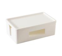 Cable Box - Multi Outlet Extension Cord Organizer | Cord Management Corrector Cover | Elegant Storage, Hidden Desk, Home Office, Mod Design