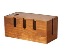 Cable Box Organizer - Cable Management Box | Wire Hider Boxes | Cord Outlet Hider | Wooden Cable Box Organizer | Hidants Safe Cord Layout Prot