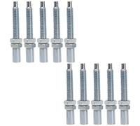 Cable Brake Throttle Motorcycle M8 Screw Adjuster Fit For Clutch Brake Cable Line Wire 8mm Thread Metal Regulator Bolt Nut Fitting Accessories Cable Repair Kit(Silver - 10pcs)