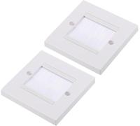 Cable Brush Plate, 2 Pack Cable Entry Cover, Single Gang Brush Panel for Outlets and Receptacles, Wall Cable Management for Neat and Tidy Cords, White