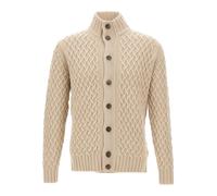Cable Buttoned Cardigan - male - Filippo De Laurentiis - Cardigans - Beige - 2XL - Knitwear 2XL