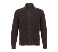 Cable Buttoned Cardigan - male - Filippo De Laurentiis - Cardigans - Brown - M - Knitwear M