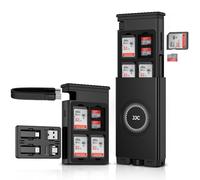 Cable Card with High-Speed SD Card Reader,Multi Charging USB-C 3.1 Gen 2 Cable with Light/USB A/MicroUSB/OTG Adapter Convertor Kit & SD/TF Card Holder for Travel Phones Cameras Data Transfer BLACK