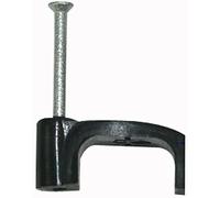 Cable Clip Flat Black 2.50MM 100/BOX | Cable Management Clips Accessories, 100 X Qty - ZZV44166