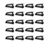 Cable Clips 20 Pieces Self Cable Holders for Managing and Organizing Cables at For Home or Office Spaces Keeping Cords and Secure (Black)