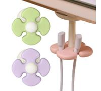 Cable Clips - 3 Pieces Adhesive Flower Cute Management,Wire Clips for Cords Organization - for Home Bedroom Living Room Study Nightstand Bedside Office Dorm Car RV