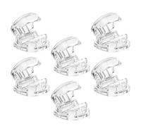 Cable Clips, 6 Pack Dual Spring Wire Tidy Organiser with Clasp Lock - Transparent Self Adhesive Cable Holder for Desk Wall Car - Office Accessories for Charging Cords and Data Cables