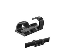 Cable Clips - ShiningUU 20 Pcs Black Cable Holder | Self-Adhesive Wire Holders for Cables Management, Strong Sticky Cord Organizers for Home Office Car Desktop PC TV Computer Cable Management (Black)