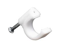 Cable Clips, Steel Wire U Shape Nail Clip 100 Pcs Cable Pipe Fixing Wall Hanging For 4-25mm Dia(18mm)