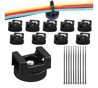 Cable Clips - Wire Cable Magnetic Holder Clips | Nylon Zip Ties Attached Home Organizer Tool Versatile for Renters Tech Enthusiasts Metal Cabinets Basements