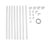 Cable Concealer Kit - Cord Cover Raceway for Wall & Office Wire Management - 8 Channels, Connectors & Elbows - 15.75 x 0.59 x 0.35 Inches - Hide TV, Speaker & Low Voltage Cables