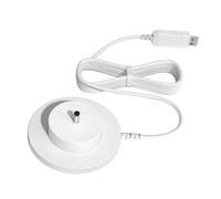 Cable-Connected Charging Dock with Center Pin | USB-a Male Plug, White Round Base, 1.8 M Attached Cord ABS PVC Housing for Tonie Box