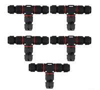 Cable Connector Accessories Ip68 Waterproof 3-Pin T-Shape Junction Box for 8-12Mm Outdoor for, Street, Landscape and Garden Applicati