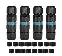 Cable Connector Waterproof IP68 for Diameter 5-12 mm Cable Diameter, 3-Pin Connection Sleeve Earth Cable Junction Box, Practical, Connection Box Junction Box for Garden, Outdoor, Floor, Roof (Pack of