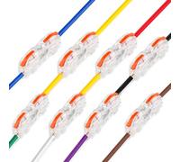 Cable Connectors, Pack of 34 Connection Terminals, SPL-1 Clamp with Actuation Lever, 4 mm² Conductor Clamp, Combinable Through Connectors, Cable Clamps Electric for Cable Connecting
