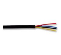 Cable-Core Alarm Cable Black 4 Core Burglar Security System Wire Per 50 metres 50m