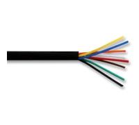 Cable-Core Alarm Cable Black 8 Core Burglar Security System Wire Per 5 metres 5m