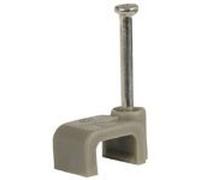 Cable-Core Flat cable clips 100 Pack for 1mm twin & earth Grey