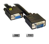 Cable-Core VGA Monitor Extension SVGA M-F 15 pin Cable Black 1 m