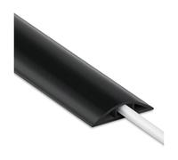 Cable Cover 1PC 1m/39.37in Pvc Floor Cord Cover Self-adhesive Power Cable Protector Extension Electric Wire Duct Slot Sleeves Hider Co(Black)