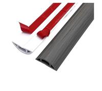 Cable Cover 1Pc 1M Pvc Floor Wire Cover Self-adhesive Power Cable Protector Extension Electric Duct Slot Sleeves Hider Covers(Gray woodgrain)