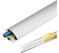 Cable Cover Floor Wall, Metal Cables Raceway Grey Arched Wire Organizer for Hide Ethernet Power Cords/Line Electrical Cable Cover(Width 112mm)