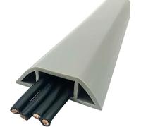 Cable Cover for Floor Carpet, Large Capacity Anti-Stepping Soft PVC, Self-Adhesive Cord Management, Yellow-Black, 6M