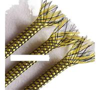 Cable Cover Width 4/812mm Braid Sleeve PP Cotton Yarn+PET Woven Mesh Tube Audio Data Cable Car Wire Protection Cover Shielding for Power Cord Audio