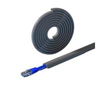 Cable Covers Floor Cable Cover PVC Cord Protector Self-Adhesive Power Cable Protector Extension Electric Wire Duct Slot Cable Manage(D20 Gray)