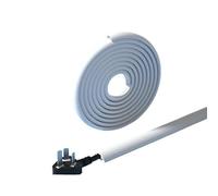 Cable Covers Floor Cable Cover PVC Cord Protector Self-Adhesive Power Cable Protector Extension Electric Wire Duct Slot Cable Manage(D30 White)
