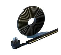 Cable Covers Floor Cable Cover PVC Cord Protector Self-Adhesive Power Cable Protector Extension Electric Wire Duct Slot Cable Manage(D40 black yellow)