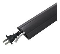 Cable Covers Floor Cable Cover PVC Cord Protector Self-Adhesive Power Extension Electric Wire Duct Slot Manage For Home(50mm wide black)