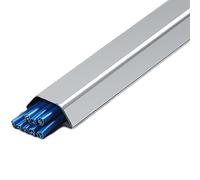 Cable Covers for Cords on Floor, 39'' Wall Wire Management Kit/Metal Cable Raceway Wide 17 30 50 100 MM Conduit Tube Concealer with Tape, Wires Organizer Manager for Home(D 1m/39.4in,Holds 2 Wires)