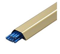 Cable Covers for Cords on Floor, 39'' Wall Wire Management Kit/Metal Cable Raceway Wide 17 30 50 100 MM Conduit Tube Concealer with Tape, Wires Organizer Manager for Home(B 1m/39.4in,Holds 5 Wires)