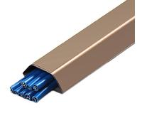 Cable Covers for Cords on Floor, 39'' Wall Wire Management Kit/Metal Cable Raceway Wide 17 30 50 100 MM Conduit Tube Concealer with Tape, Wires Organizer Manager for Home(A 1m/39.4in,Holds 1 Wires)