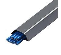Cable Covers for Cords on Floor, 39'' Wall Wire Management Kit/Metal Cable Raceway Wide 17 30 50 100 MM Conduit Tube Concealer with Tape, Wires Organizer Manager for Home(C 1m/39.4in,Holds 13 Wires)
