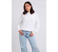 Cable Crew Neck Jumper Urban Bliss White M