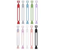 Cable , Data Wire Organizer, 4.25 x 0.47 in Silicone Bear Head Ties, Reusable Cord Straps, Elastic Wire Management for Home, Offices, Bundling Fastening Solution