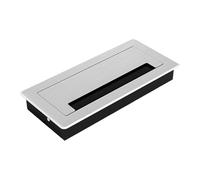 Cable Desk Grommet Metal Rectangle Designs with Brush Interior Cord Organizes Grommets for Organized Work Space Grommet