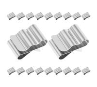 Cable Double-Wire Clamps Clips Stainless Steel 20pcs