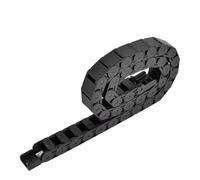 Cable Drag Chain Semi-Enclosed Plastic Cable Drag Chain Wire with End Connectors Towline CNC Router Milling Machine Tool Parts(18x37)