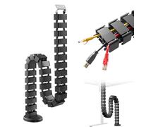 Cable Duct Desk, 130 cm Cable Management Desk Cable Management Cable Duct Flexible Cable Chain Cable Management for Desk for Height-Adjustable and Fixed Desks