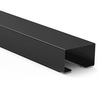Cable Duct Desk, Magnetic Strip for Easy Installation (Cable Cover for 8 Cables, Cable Strip for Tidy Cable Management, Cable Guide and Hide Cable in One, Metal, 55 cm) Black