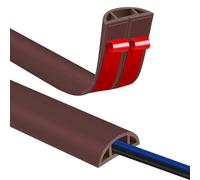 Cable Duct Floor 8 x 10 mm Cable Bridge Floor Flat 3M Floor Cable Duct Flexible PVC Cable Cover Prevent Tripping Hazards